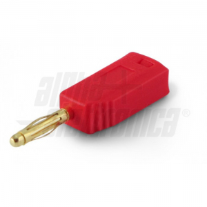 SPINA BANANA Ø2MM - CON PRESA PASSANTE - ROSSA