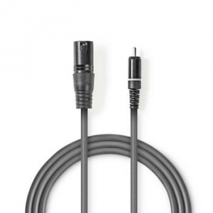 CAVO AUDIO XLR MASCHIO RCA MASCHIO 1,5mt NEDIS