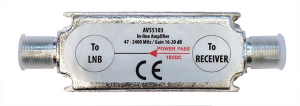 AMPLIFICATORE DI LINEA SAT 16-20DB - 47-2400MHZ - ATTACCO F