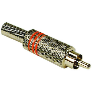 SPINA RCA ROSSA VOLANTE METAL. GUIDAFILO 6mm DORATA