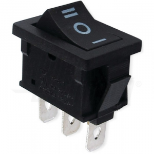 INTERRUTTORE DEVIATORE A BILANCIERE (ON)/OFF/(ON) 6A 250VAC