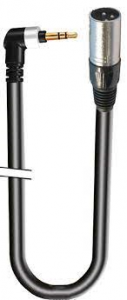 CAVO XLR MASCHIO A JACK 3,5MM MASCHIO 90° STEREO DOPPIA SCHERMATURA 3MT AUDIODESIGN