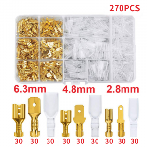 KIT FASTON M/F 2,8/4,8/6,3 CON GUAINA TRASPARENTE 270PZ