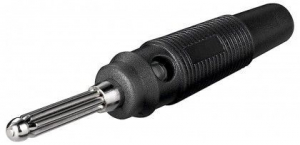 SPINA BANANA NERA Ø4mm FISSAGGIO CAVO A VITE