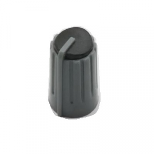 MANOPOLA PLASTICA CON TACCA DIAMETRO 10,2MM ALTEZZA 18,5MM FORO A D 6,5MM SILVER