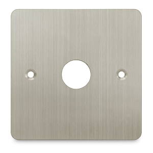 PLACCA PER PULSANTE TONDO 19mm IN ACCIAIO INOX 86x86mm