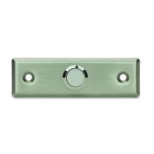 PLACCA CON PULSANTE 2 CONTATTI NC IN ACCIAIO INOX 90x28mm 24VDC 1,5A MAX