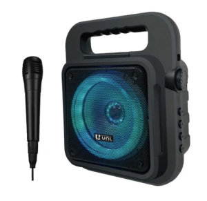 DIFFUSORE ATTIVO 6,5" PORTATILE RICARICABILE MAX 20W BT FM AUX MIC IN USB MICROFONO 5VDC