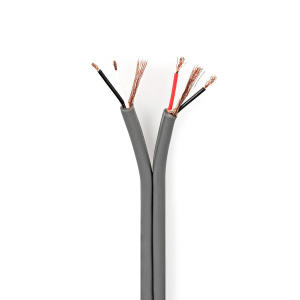 CAVO AUDIO BILANCIATO STEREO 2x0,16mm²+2x0,16mm² SCHERMATO GRIGIO NEDIS AL METRO