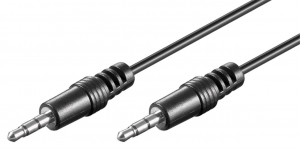 CAVO AUDIO JACK DA 3,5 MM IN RAME, 0,6MT, NERO - SPINA 3,5MM  SPINA 3,5MM