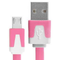 CAVO RICARICA MICRO USB ROSA PIATTO