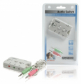 SWITCH AUDIO ANALOGICO 2X3.5 MM MALE-3X3.5MM FAMALE+2.5MM FEMALE AVORIO