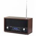 *OFFERTA* TECHNAXX RADIO DAB+ FM ALLARME SVEGLIA IN LEGNO AUX PRESA CUFFIE