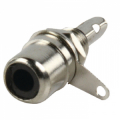 PRESA RCA FEMMINA METALLO ARGENTO / NERO DA PANNELLO