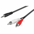 CAVO STEREO JACK 3,5MM A 2 X RCA MASCHIO 5MT