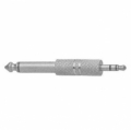 ADATTATORE JACK DA SPINA 6,3 MM. MONO A SPINA 3,5 MM. STEREO - JR 2107