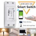 Interruttore luce wireless Smart WiFi AC90-265V  10A per Alexa / Google Home
