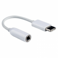 CAVO ADATTATORE USB TYPE-C MASCHIO - JACK 3.5MM AUDIO FEMMINA - BIANCO