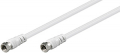 CAVETTO F PER ANTENNA SATELLITARE, BIANCO, 1.5 M, SPINA F -SPINA F