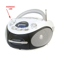 BOOM BOX TRIS USB COLORE BIANCO - AH-2387MP3