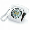 TELEFONO FISSO VINTAGE BIANCO - PHF-MAX-252