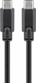 Goobay Cavo USB-C™ 3.1 di 1a generazione nero 1 m Protezione antipolvere - Spina USB-C™ > Spina USB-C™