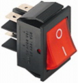 INTERRUTTORE BIPOLARE  LUMIOSO 220Vca ROSSO