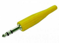 SPINA JACK 6,3MM STEREO CON GUAINA IN GOMMA GIALLO