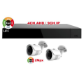 KIT XVR 4CH + 2 Telecamere 2Mpx 1080p 1/2.7" CMOS (75.AHD7004+75.AP80414U3Wx2)