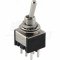 Interruttore deviatore Miniatura - 2P - DPCO - (ON)/ON - 3A@250V - 6 poli cs