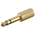Adattatore cuffie, jack 6,35mm a 3,5mm Spina 6,35mm STEREO Presa 3,5mm DORATO