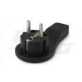 Spina di connessione Schuko piatta 16A 250V - Slim - Nera