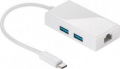 ADATTATORE MULTIPORTA DA USB-C A 2 USB3.0  RJ45