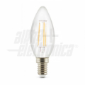 Lampada a filamento trasparente led candela - 230Vac - E14 - 5W - Dimmerabile