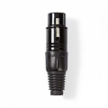 CONNETTORE XLR | FEMMINA A 3 PIN XLR | NERO