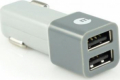 MACALLY CARUSB 2 USB CARICABATTERIE PER CELLULARI E PDA GREY