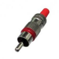 SPINA RCA ROSSA VOLANTE METALLO GUIDAFILO IN PLASTICA