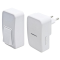 CAMPANELLO WIRELESS CON PULSANTE IP44 (NO BATTERY) E RICEVITORE PLUG-IN 230VCA