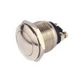 PULSANTE IN METALLO A VITE 19 MM 2 CONTATTI A VITE N.O. 230VAC 2A