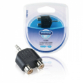 ADATTATORE AUDIO STEREO MASCHIO DA 3.5 MM - 2X RCA FEMMINA NERO