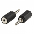 ADATTATORE AUDIO STEREO MASCHIO DA 3.5 MM - FEMMINA DA 2.5 MM NERO