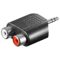 ADATTATORE AUDIO STEREO MASCHIO DA 3,5MM - 2X RCA FEMMINA NERO