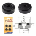 DYNAVOX Set 4 piedini mini in alluminio per Hi-Fi nero 20x10mm