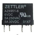 Relè 6VDC - AZ6951-6 - 5A 250VAC - ZETTLER7