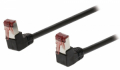 Cavo CAT6 S/FTP Rete RJ45 (8P8C) Maschio 3MT nero ANGOLATO 90°