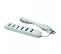 MULTIPRESA 6 POSTI BIPASSO 250V 2500W SPINA 16A CAVO 3MT PIATTA BIANCA