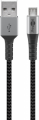 CAVO DATI E RICARICA IN CORDA DA SPINA USB-A>MICRO USB 1MT 480Mbit/s 3A