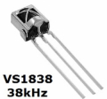 VS1838 Ricevitore IR in contenitore metallico Sensore attivo 5V