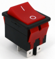 INTERRUTTORE a BILANCIERE ON-OFF DPST IMPERMEABILE IP55 22A 250V ROSSO