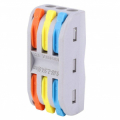 MORSETTO SERRAFILO RAPIDO per 3 cavi rigidi e flessibili 0,08 ~ 2,5mm² (13 ~ 28 AWG)